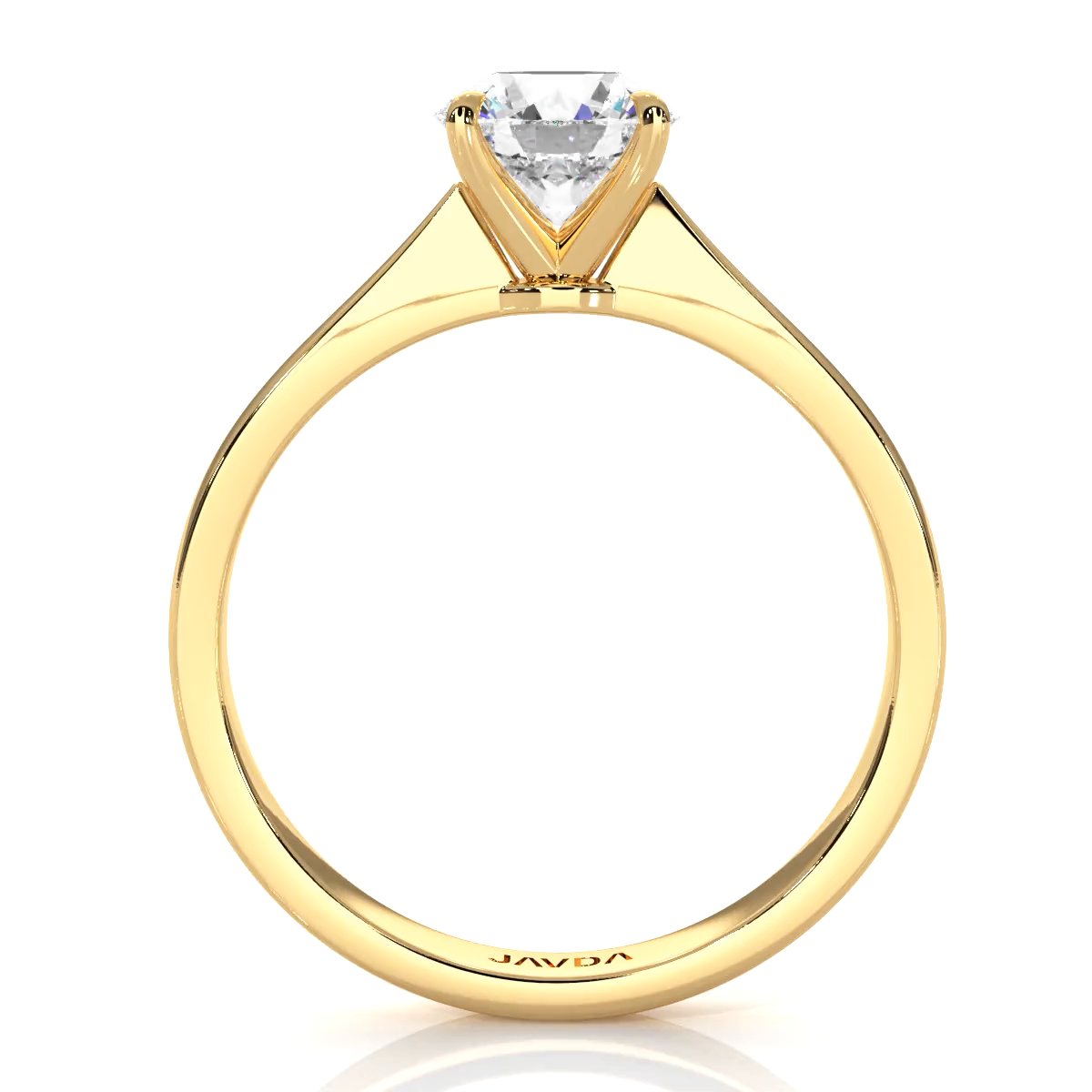 3g Lab Grown Diamond Tapper Solitaire IGI Certified Engagement Ring Setting 2mm 1.00 Ctw.