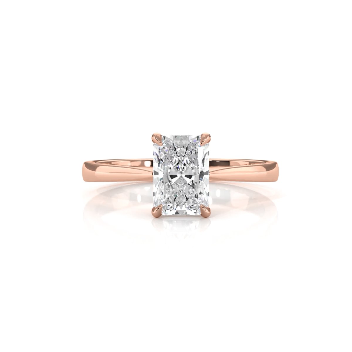 3g Lab Grown Diamond Tapper Solitaire IGI Certified Engagement Ring Setting 2mm 1.00 Ctw.