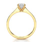3g Lab Grown Diamond Tapper Solitaire IGI Certified Engagement Ring Setting 2mm 1.00 Ctw.