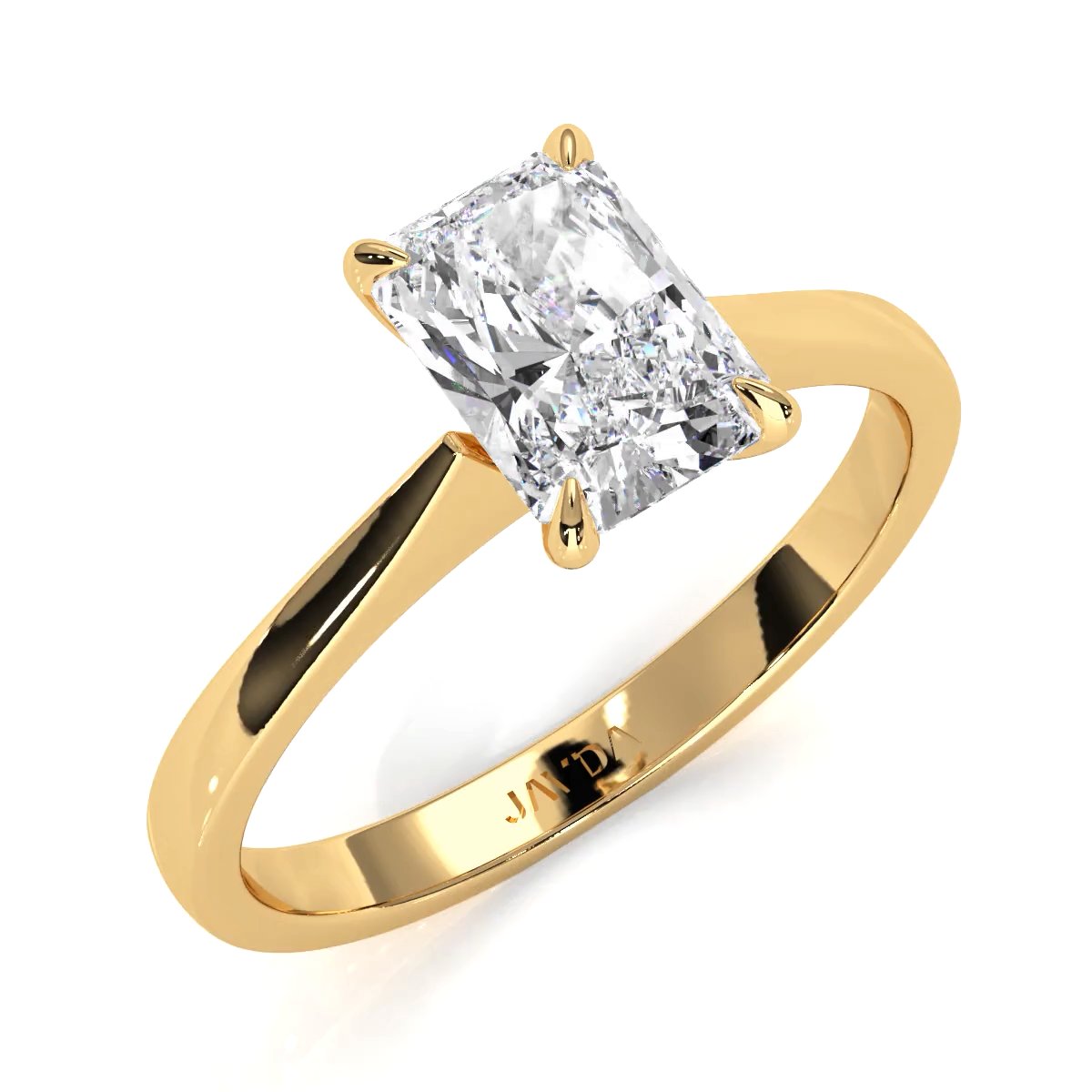 3g Lab Grown Diamond Tapper Solitaire IGI Certified Engagement Ring Setting 2mm 1.00 Ctw.