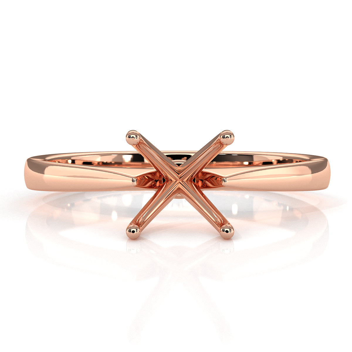 3g Tapper Semi Mount Engagement Solitaire Ring Setting 2mm