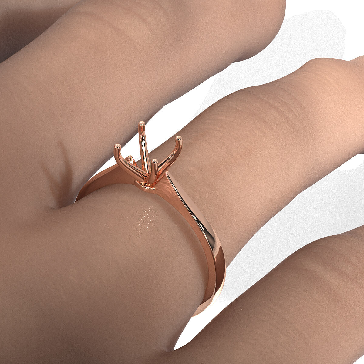 3g Tapper Semi Mount Engagement Solitaire Ring Setting 2mm