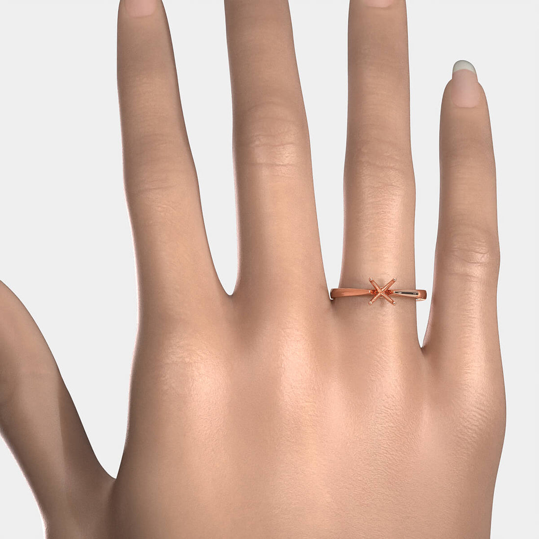 3g Tapper Semi Mount Engagement Solitaire Ring Setting 2mm
