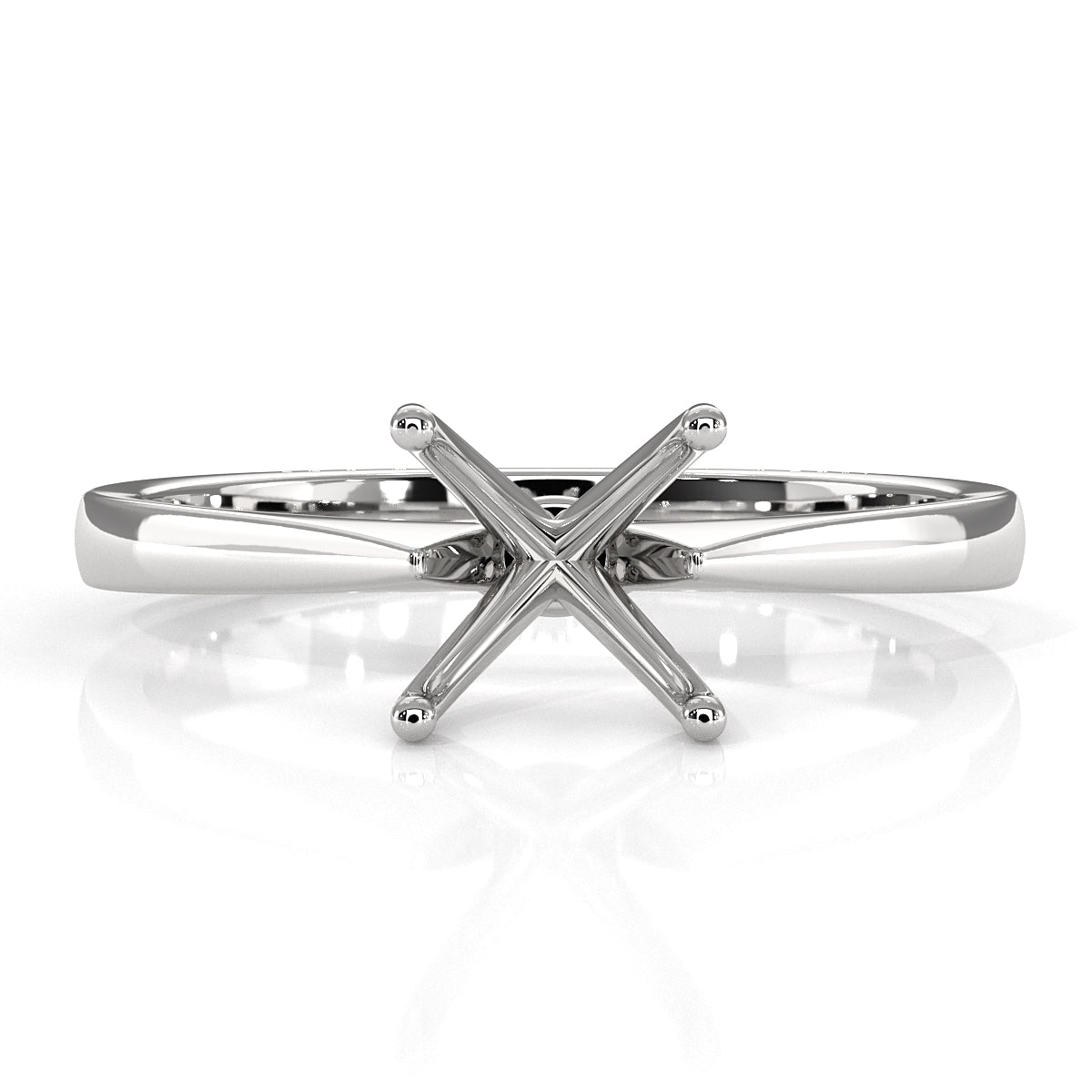 3g Tapper Semi Mount Engagement Solitaire Ring Setting 2mm