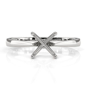 3g Tapper Semi Mount Engagement Solitaire Ring Setting 2mm