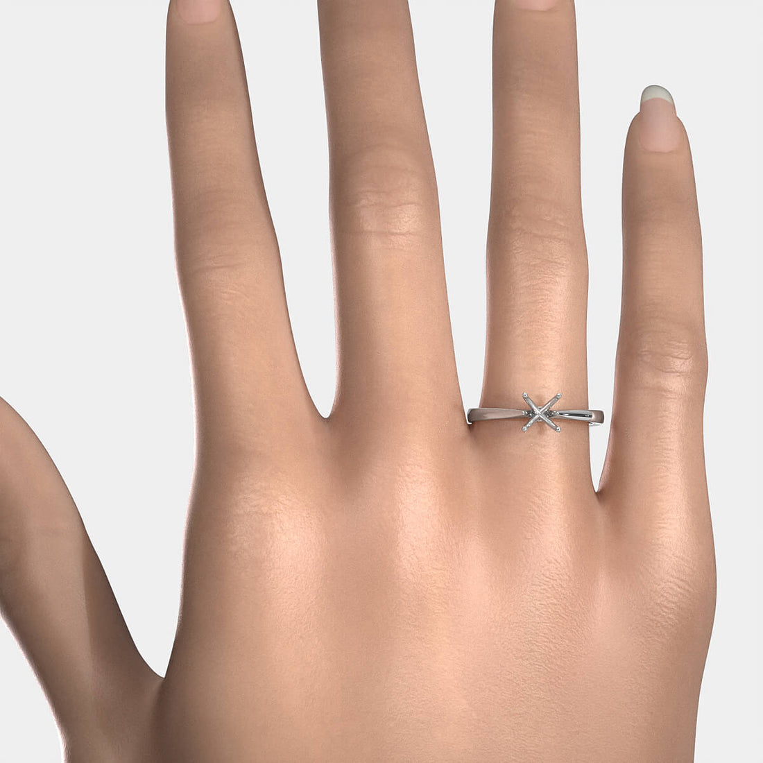 3g Tapper Semi Mount Engagement Solitaire Ring Setting 2mm