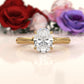 4.2g Ridged Solitaire Prong Set Lab Grown Diamond Engagement Ring IGI Certified 2.6mm 1.00 Ctw.