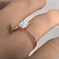 3g Lab Grown Diamond Tapper Solitaire IGI Certified Engagement Ring Setting 2mm 1.00 Ctw.
