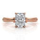 4.2g Ridged Solitaire Prong Set Lab Grown Diamond Engagement Ring IGI Certified 2.6mm 1.00 Ctw.
