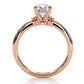 4.2g Ridged Solitaire Prong Set Lab Grown Diamond Engagement Ring IGI Certified 2.6mm 1.00 Ctw.