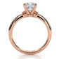 4.2g Ridged Solitaire Prong Set Lab Grown Diamond Engagement Ring IGI Certified 2.6mm 1.00 Ctw.