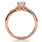 4.2g Ridged Solitaire Prong Set Lab Grown Diamond Engagement Ring IGI Certified 2.6mm 1.00 Ctw.