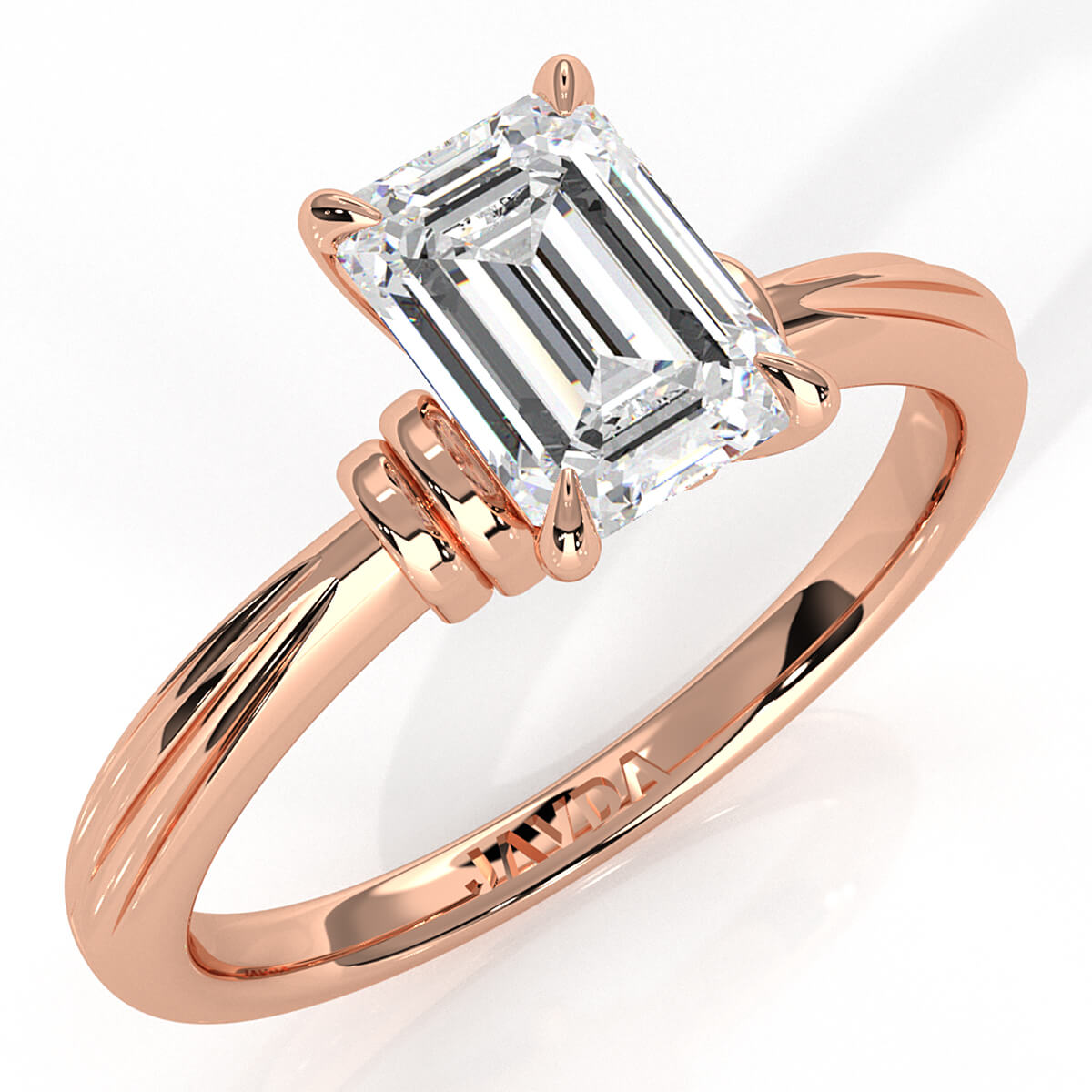 4.2g Ridged Solitaire Prong Set Lab Grown Diamond Engagement Ring IGI Certified 2.6mm 1.00 Ctw.