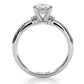 4.2g Ridged Solitaire Prong Set Lab Grown Diamond Engagement Ring IGI Certified 2.6mm 1.00 Ctw.