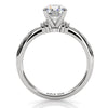 4.2g Ridged Solitaire Prong Set Lab Grown Diamond Engagement Ring IGI Certified 2.6mm 1.00 Ctw.
