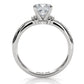4.2g Ridged Solitaire Prong Set Lab Grown Diamond Engagement Ring IGI Certified 2.6mm 1.00 Ctw.