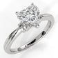 4.2g Ridged Solitaire Prong Set Lab Grown Diamond Engagement Ring IGI Certified 2.6mm 1.00 Ctw.