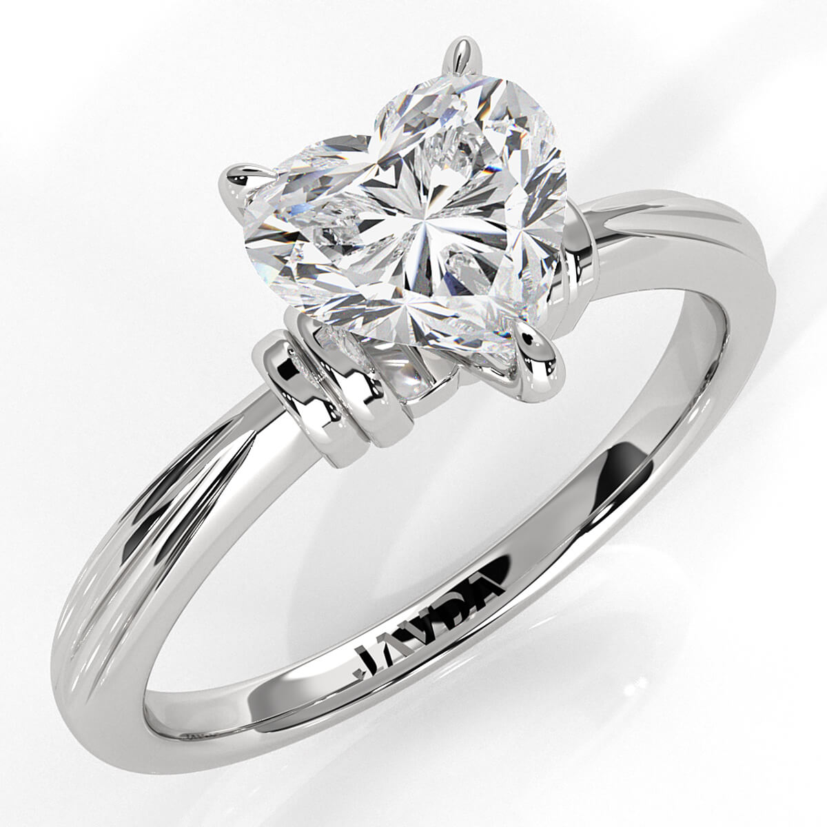 4.2g Ridged Solitaire Prong Set Lab Grown Diamond Engagement Ring IGI Certified 2.6mm 1.00 Ctw.
