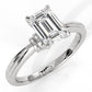 4.2g Ridged Solitaire Prong Set Lab Grown Diamond Engagement Ring IGI Certified 2.6mm 1.00 Ctw.