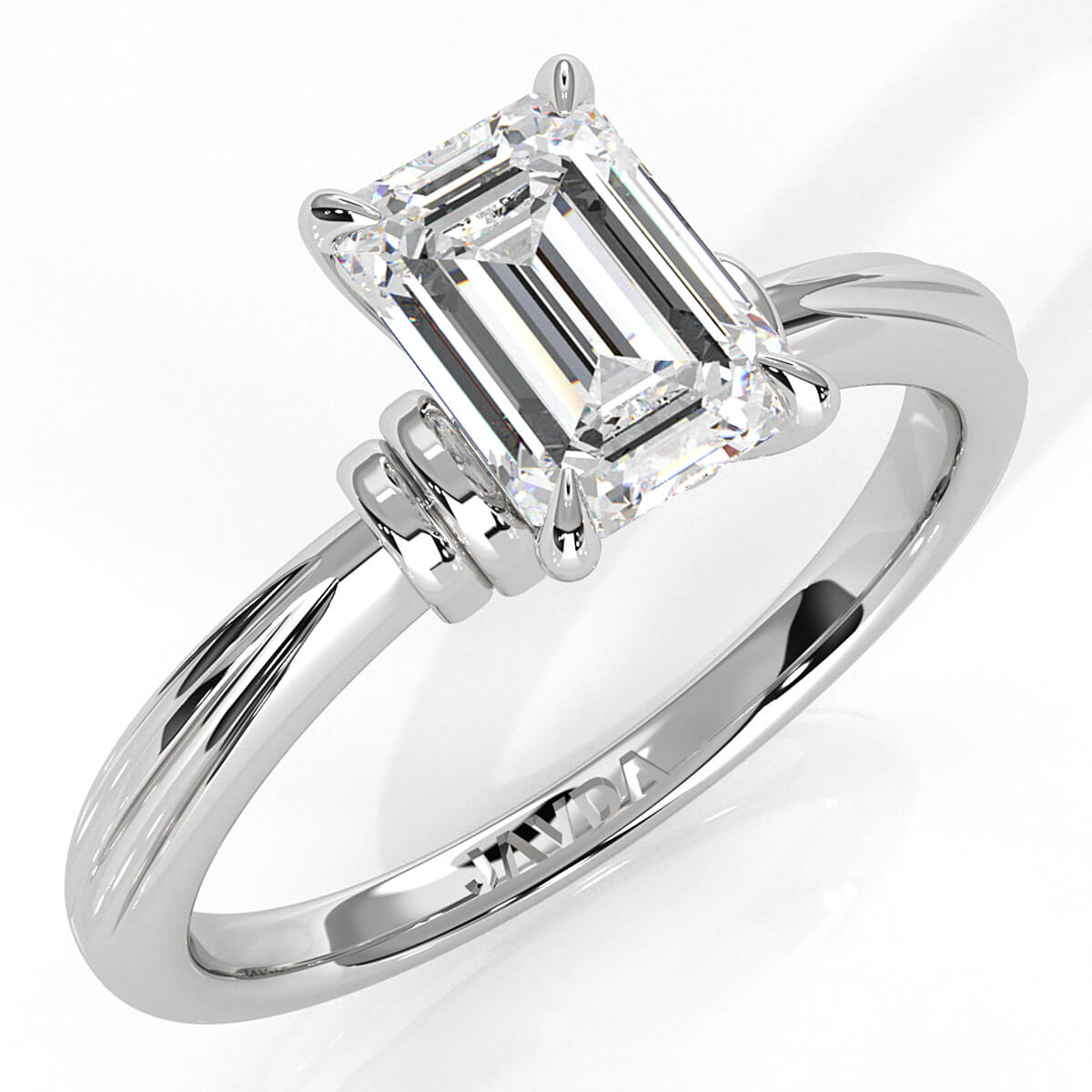 4.2g Ridged Solitaire Prong Set Lab Grown Diamond Engagement Ring IGI Certified 2.6mm 1.00 Ctw.