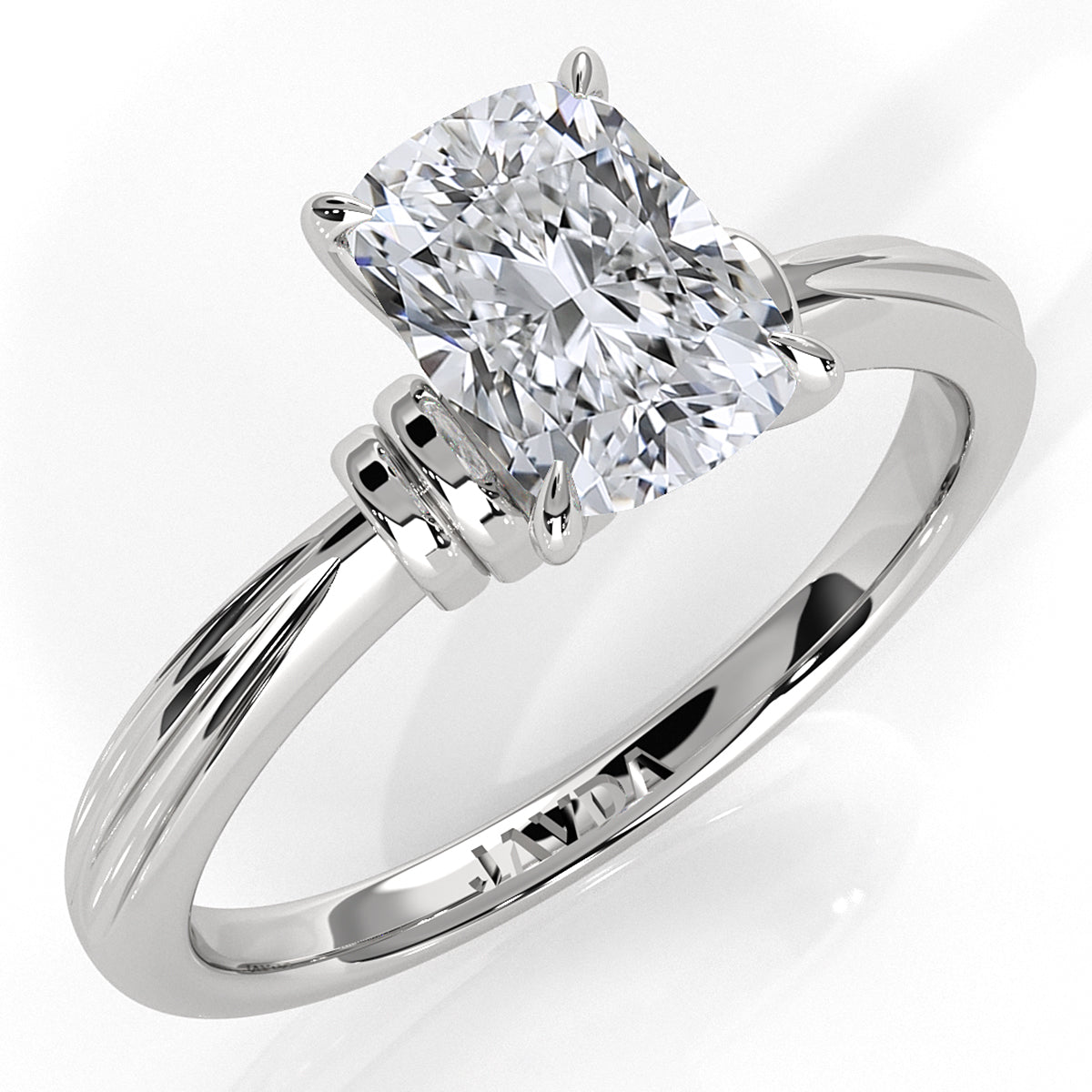 4.2g Ridged Solitaire Prong Set Lab Grown Diamond Engagement Ring IGI Certified 2.6mm 1.00 Ctw.