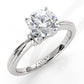 4.2g Ridged Solitaire Prong Set Lab Grown Diamond Engagement Ring IGI Certified 2.6mm 1.00 Ctw.