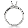 4.2g Ridged Solitaire Engagement Ring Setting Semi Mount 2.6mm