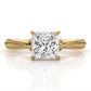 4.2g Ridged Solitaire Prong Set Lab Grown Diamond Engagement Ring IGI Certified 2.6mm 1.00 Ctw.