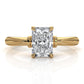 4.2g Ridged Solitaire Prong Set Lab Grown Diamond Engagement Ring IGI Certified 2.6mm 1.00 Ctw.
