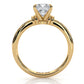 4.2g Ridged Solitaire Prong Set Lab Grown Diamond Engagement Ring IGI Certified 2.6mm 1.00 Ctw.