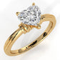 4.2g Ridged Solitaire Prong Set Lab Grown Diamond Engagement Ring IGI Certified 2.6mm 1.00 Ctw.