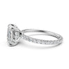 Hidden Halo French U Cut Pave Set Asscher Lab Grown Diamond Engagement Ring