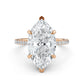 Cathedral Marquise Halo French U Pave Set Diamond Engagement Ring