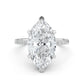 Cathedral Style Halo French U Pave Set Lab Grown Diamond Engagement Ring IGI Certified 4.55 Ctw.