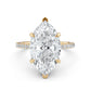 Cathedral Marquise Halo French U Pave Set Diamond Engagement Ring