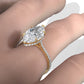 Cathedral Marquise Halo French U Pave Set Diamond Engagement Ring
