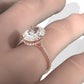 Cathedral Style Halo French U Pave Set Lab Grown Diamond Engagement Ring IGI Certified 4.55 Ctw.