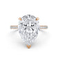 Cathedral Style Halo French U Pave Set Lab Grown Diamond Engagement Ring IGI Certified 4.55 Ctw.