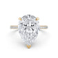 Cathedral Style Halo French U Pave Set Lab Grown Diamond Engagement Ring IGI Certified 4.55 Ctw.