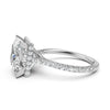 Cathedral Princess Halo French U Pave Set Diamond Engagement Ring