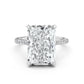 Cathedral Style Halo French U Pave Set Lab Grown Diamond Engagement Ring IGI Certified 4.55 Ctw.