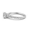 Asscher Women's Lab Grown Diamond Engagement Pave Set Ring
