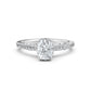Cushion Women's Lab Grown Diamond Engagement Pave Set Ring