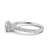 Cushion Women's Lab Grown Diamond Engagement Pave Set Ring