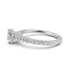 Heart Women's Lab Grown Diamond Engagement Pave Set Ring