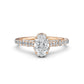 Oval Women's Lab Grown Diamond Engagement Pave Set Ring