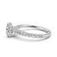 Oval Women's Lab Grown Diamond Engagement Pave Set Ring