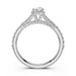 Oval Women's Lab Grown Diamond Engagement Pave Set Ring