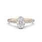 Oval Women's Lab Grown Diamond Engagement Pave Set Ring