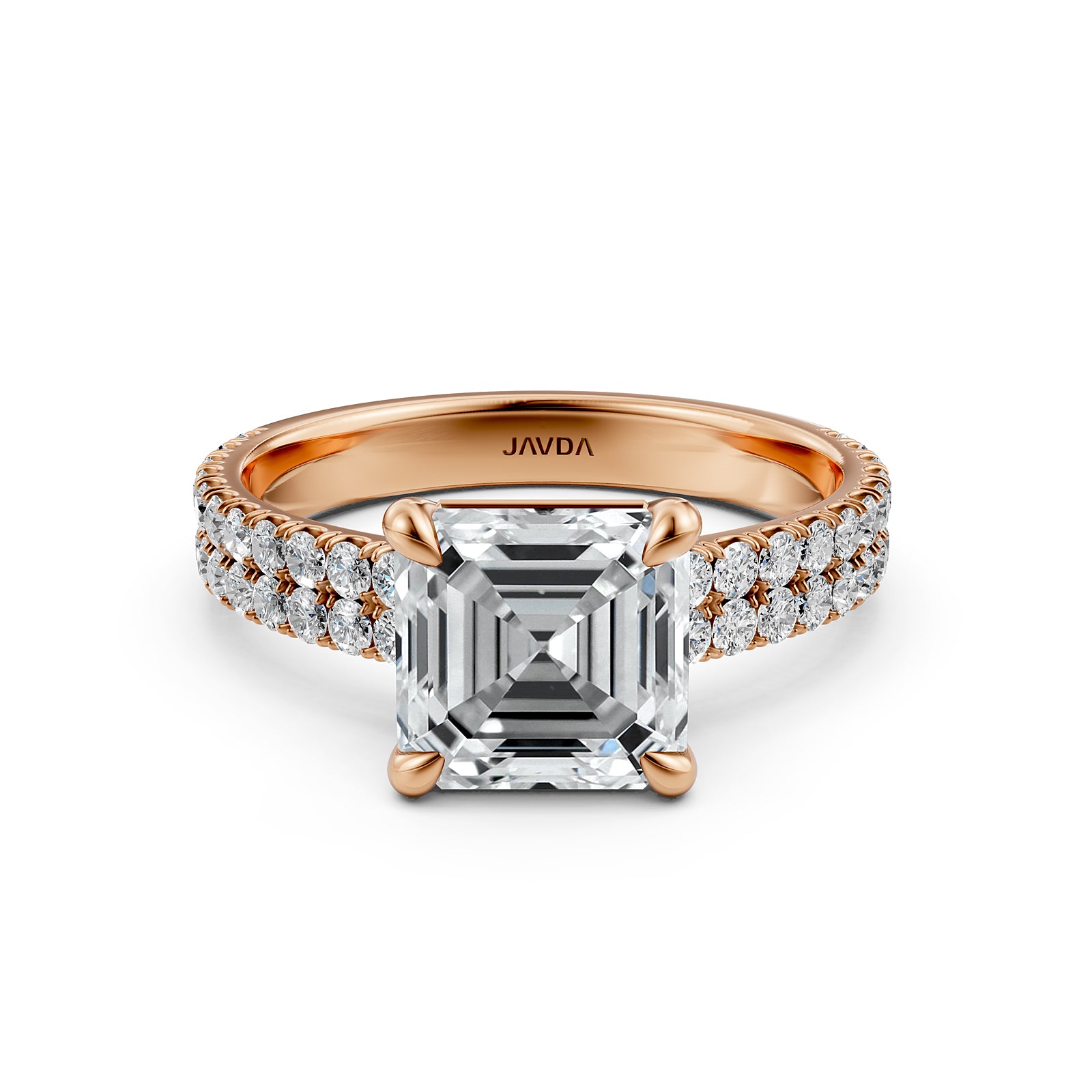 U Shape Prong Setting Lab Grown Diamond Engagement Ring IGI Certified 1.75 Ctw.